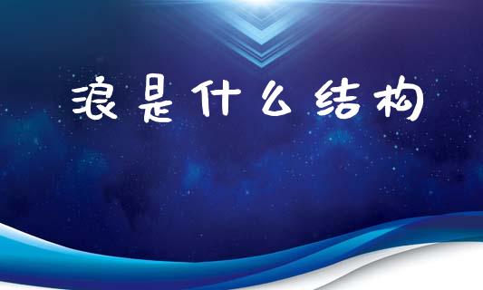 浪是什么结构_https://m.fsyjjx.cn_期货保证金计算_第1张