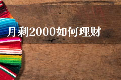 月剩2000如何理财_https://m.fsyjjx.cn_期货保证金_第1张