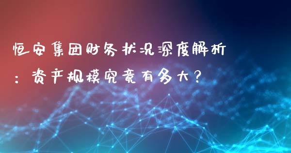 恒安集团财务状况深度解析：资产规模究竟有多大？_https://m.fsyjjx.cn_期货保证金_第1张