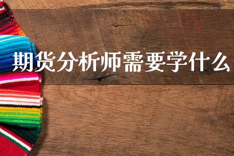 期货分析师需要学什么_https://m.fsyjjx.cn_期货如何开户_第1张
