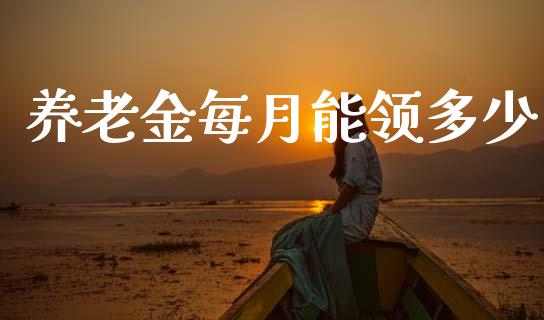 养老金每月能领多少_https://m.fsyjjx.cn_期货保证金计算_第1张