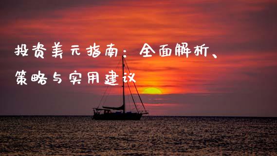 投资美元指南：全面解析、策略与实用建议_https://m.fsyjjx.cn_期货如何开户_第1张