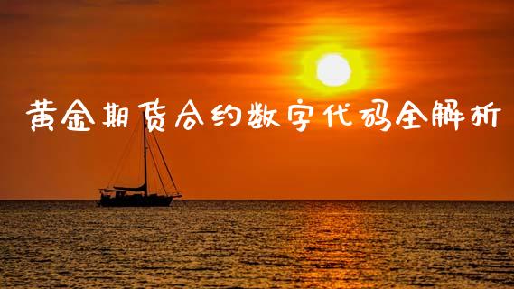 黄金期货合约数字代码全解析_https://m.fsyjjx.cn_股指期货保证金_第1张