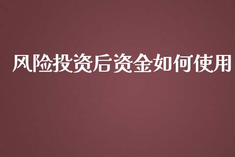 风险投资后资金如何使用_https://m.fsyjjx.cn_期货保证金_第1张
